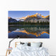 Bow Lake And Crowfoot Mountain At Sunrise Wall Mural