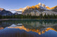 Bow Lake And Crowfoot Mountain At Sunrise Wall Mural