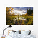 Yukon River And Fall Colours At Sunset, Yukon Wall Mural