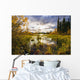 Yukon River And Fall Colours At Sunset, Yukon Wall Mural
