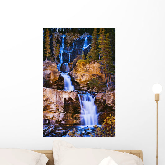 Artist's Choice: Tangle Falls At Dusk, Jasper National Park, Alberta Wall Mural