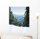 winter snow scene - illustration Wall Mural