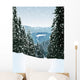 winter snow scene - illustration Wall Mural