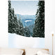 winter snow scene - illustration Wall Mural
