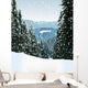 winter snow scene - illustration Wall Mural
