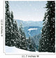 winter snow scene - illustration Wall Mural