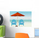 Adirondack Chairs at Beach Wall Mural