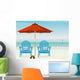 Adirondack Chairs at Beach Wall Mural