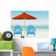 Adirondack Chairs at Beach Wall Mural