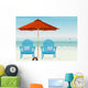 Adirondack Chairs at Beach Wall Mural
