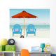 Adirondack Chairs at Beach Wall Mural
