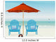 Adirondack Chairs at Beach Wall Mural