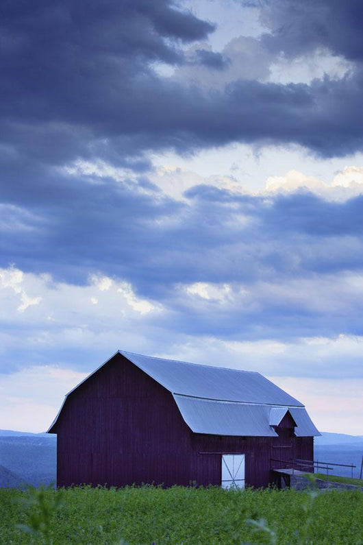 Barn And Clouds, Pohenegamook Wall Mural