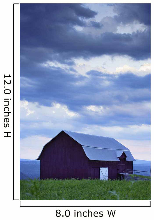 Barn And Clouds, Pohenegamook Wall Mural