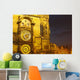 Night Lights Of The Astronomical Clock On The Old Town Hall Wall Mural