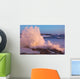Strong Winds Blow Waves Onto Rocks Wall Mural