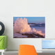 Strong Winds Blow Waves Onto Rocks Wall Mural
