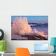 Strong Winds Blow Waves Onto Rocks Wall Mural