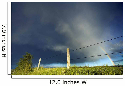 Storm Clouds And Rainbow, Southern Alberta, Canada Wall Mural