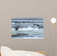 Great Blue Heron Hunting In A River, Coteau-Du-Lac, Quebec, Canada Wall Mural