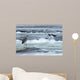 Great Blue Heron Hunting In A River, Coteau-Du-Lac, Quebec, Canada Wall Mural