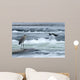 Great Blue Heron Hunting In A River, Coteau-Du-Lac, Quebec, Canada Wall Mural
