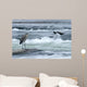 Great Blue Heron Hunting In A River, Coteau-Du-Lac, Quebec, Canada Wall Mural