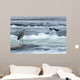 Great Blue Heron Hunting In A River, Coteau-Du-Lac, Quebec, Canada Wall Mural