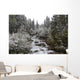 Snowy Foliage Along Stream In Autumn, Banff, Alberta, Canada Wall Mural