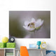 Close-Up Of Wasp Pollinating Eastern Spring Beauty Flower Wall Mural