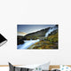 The River Dynjandi Flows Over Fjallfoss At Dawn Wall Mural