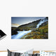 The River Dynjandi Flows Over Fjallfoss At Dawn Wall Mural