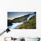 The River Dynjandi Flows Over Fjallfoss At Dawn Wall Mural