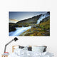 The River Dynjandi Flows Over Fjallfoss At Dawn Wall Mural