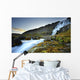 The River Dynjandi Flows Over Fjallfoss At Dawn Wall Mural