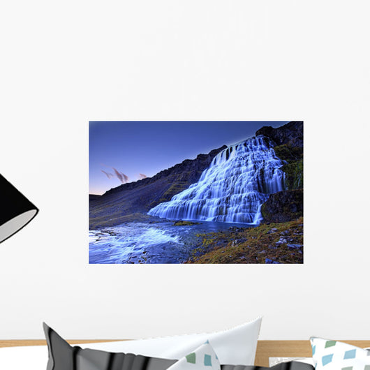 The River Dynjandi Flows Over Fjallfoss Wall Mural