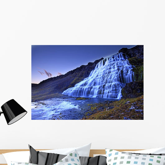 The River Dynjandi Flows Over Fjallfoss Wall Mural