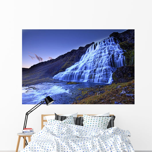 The River Dynjandi Flows Over Fjallfoss Wall Mural