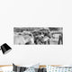 Black And White Image Of Icelandic Horses In The Wind, Iceland Wall Mural