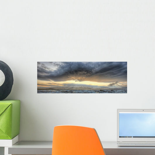 Panoramic View Of Lenticular Clouds Wall Mural