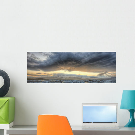 Panoramic View Of Lenticular Clouds Wall Mural