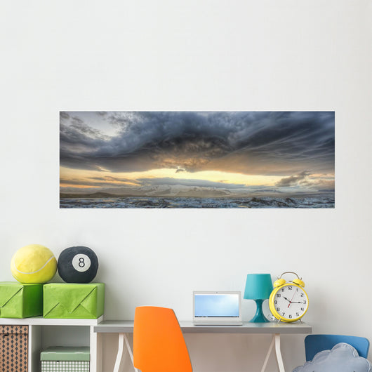 Panoramic View Of Lenticular Clouds Wall Mural
