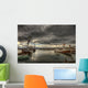 Dramatic Clouds Over Husavik Harbour, Northern Iceland Wall Mural