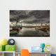 Dramatic Clouds Over Husavik Harbour, Northern Iceland Wall Mural