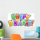 happy birthday graffiti text inscription Wall Decal