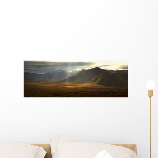 Panoramic Image Of The Cloudy Range Wall Mural