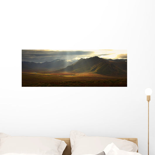 Panoramic Image Of The Cloudy Range Wall Mural