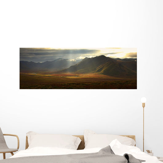 Panoramic Image Of The Cloudy Range Wall Mural