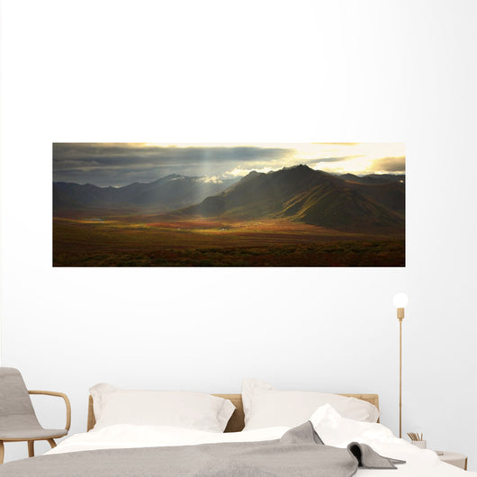 Panoramic Image Of The Cloudy Range Wall Mural