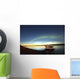 Aurora Borealis Over The Mackenzie River With Float Planes Wall Mural
